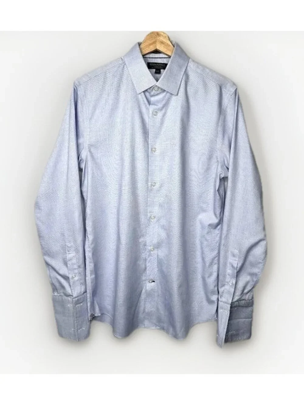 Banana Republic Camden Shirt Men S Blue Non Iron Stretch Button Up Standard Fit